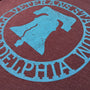 The Vet Stadium Philadelphia T-Shirt Detail Right Burgundy