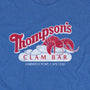 Thompson's Clam Bar Harwich Port Cape Cod Massachusetts T-Shirt Graphic Bright Blue