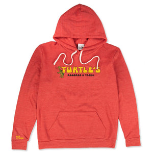 Turtle's Records And Tape Hoodie Front Red