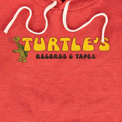 Turtle's Records And Tape Hoodie Graphic Red