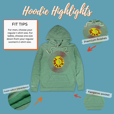 Turtles Records And Tapes Hoodie Highlights Faded Green