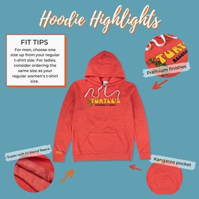 Turtle's Records And Tape Hoodie Highlights Red