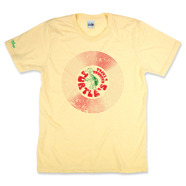 Turtle's Records And Tapes T-Shirt Front Faded Yellow