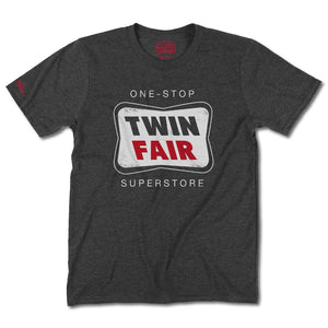Twin Fair Discount Department Store T-Shirt Front Dark Gray