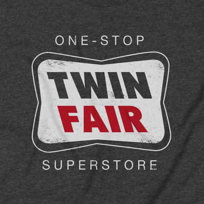 Twin Fair Discount Department Store T-Shirt Graphic Dark Gray