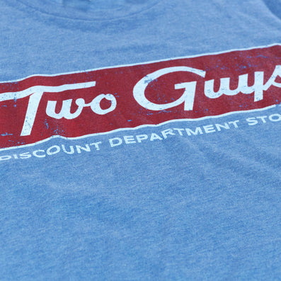 Two Guys Discount Department Store T-Shirt Detail Royal Blue