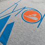 Tyrol Ski Area Jackson New Hampshire T-Shirt Detail Right Light Gray