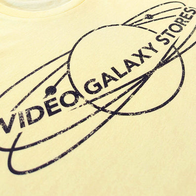 Video Galaxy Connecticut T-Shirt Detail Left Faded Yellow