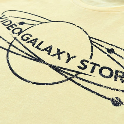 Video Galaxy Connecticut T-Shirt Detail Right Faded Yellow