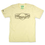 Video Galaxy Connecticut T-Shirt Front Faded Yellow