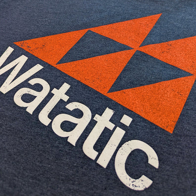 Mount Watatic Ski Area Ashby Massachusetts T-Shirt Detail Right Dark Blue