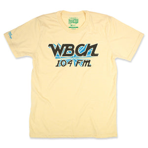 WBCN Boston Massachusetts T-Shirt Front Faded Yellow