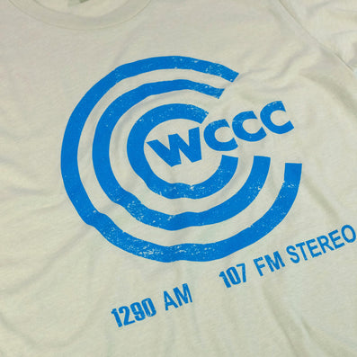 WCCC FM Hartford Connecticut T-Shirt Detail Beige