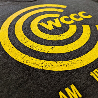 WCCC Hartford Connecticut T-Shirt Detail Left Dark Gray