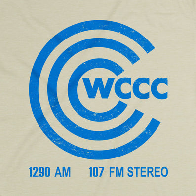 WCCC FM Hartford Connecticut T-Shirt Graphic Beige