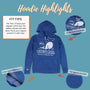 Whalom Park Hoodie Highlights Cobalt Blue