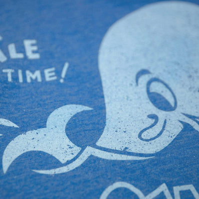 Whalom Park Lunenburg Massachusetts T-Shirt Detail Whale Royal Blue