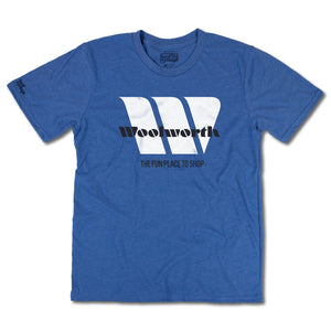 Woolworth Vintage T-Shirt Front Bright Blue