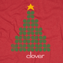 Clover Christmas Tree T-Shirt Graphic Red