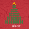 Clover Christmas Tree T-Shirt Graphic Red