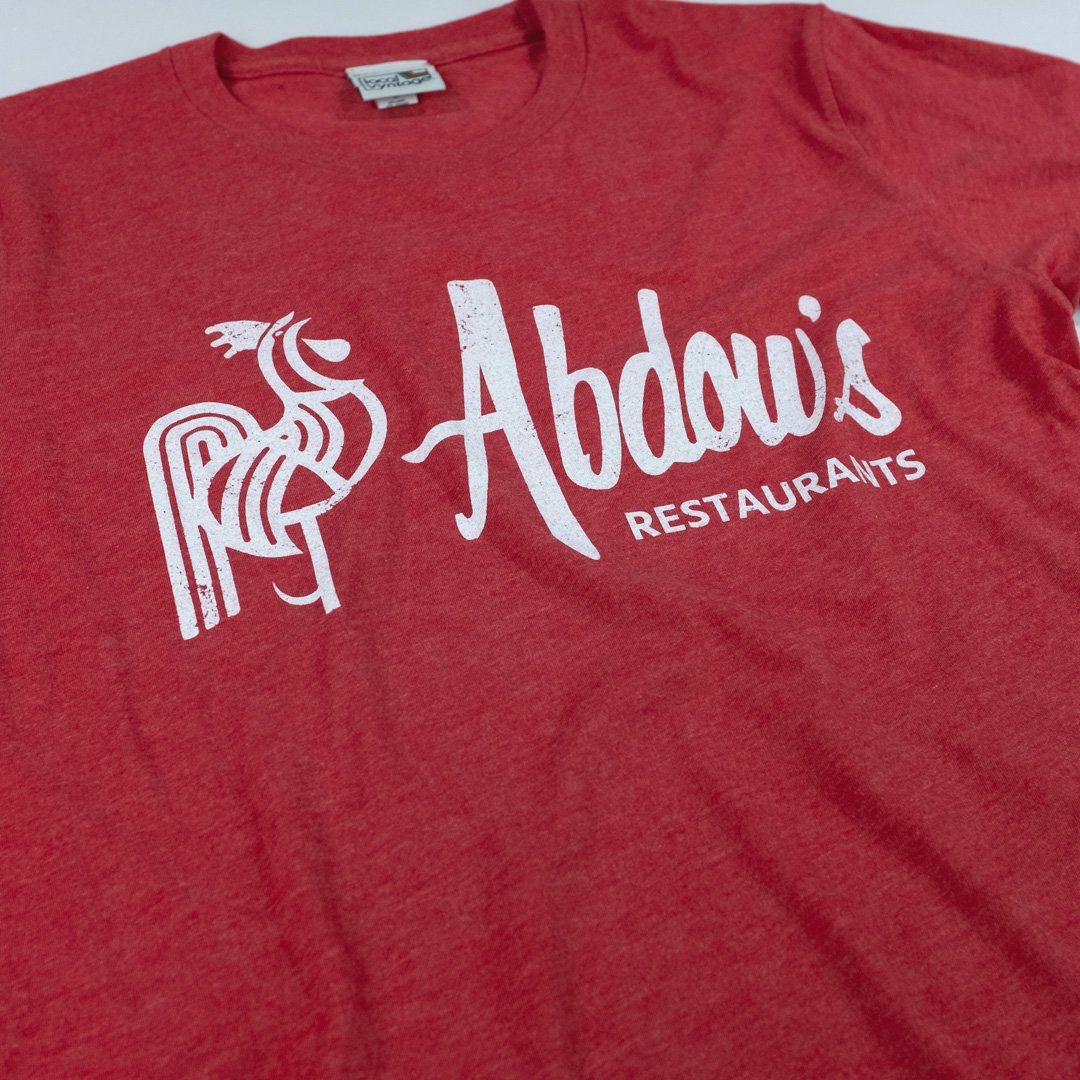 Abdow's Restaurants T-Shirt Detail Red