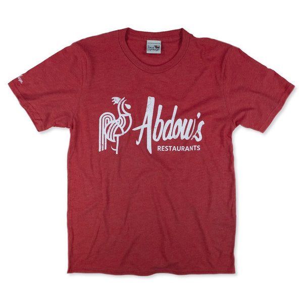 Abdow's Restaurants T-Shirt Front Red