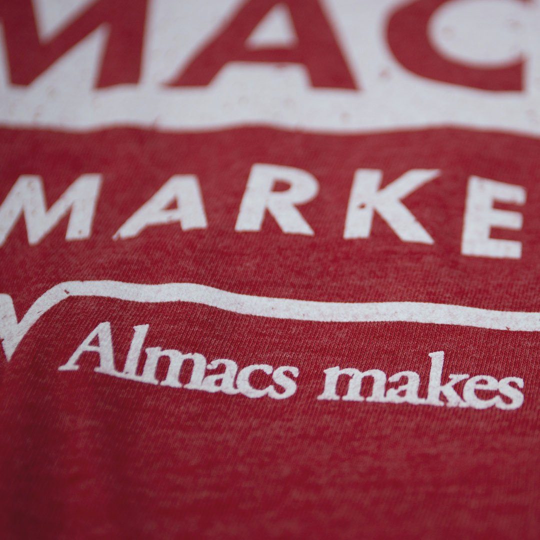 Almacs Super Markets Rhode Island T-Shirt Detail Red