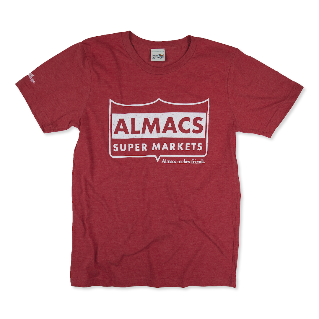 Almacs Super Markets Rhode Island T-Shirt Front Red