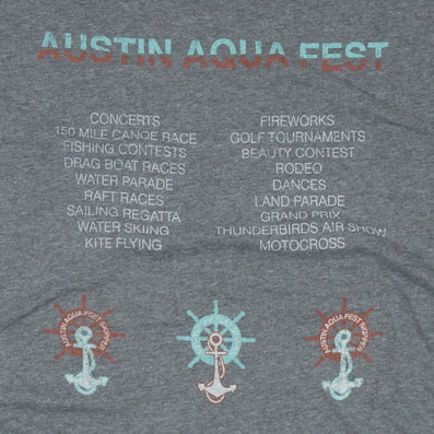 Austin Aqua Fest T-Shirt Back Graphic Gray