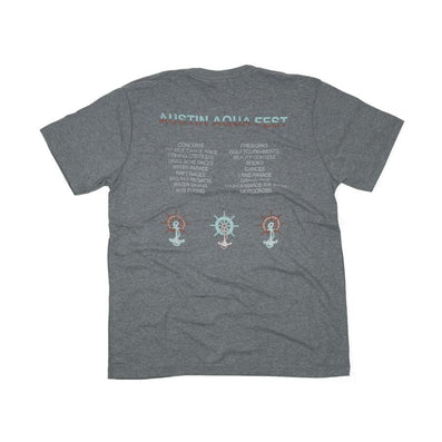 Austin Aqua Fest T-Shirt Back Gray