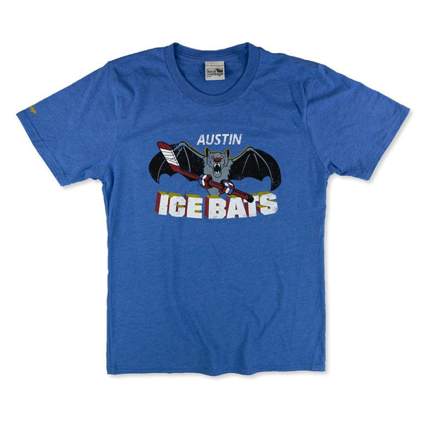 Austin Ice Bats T-Shirt Front Bright Blue