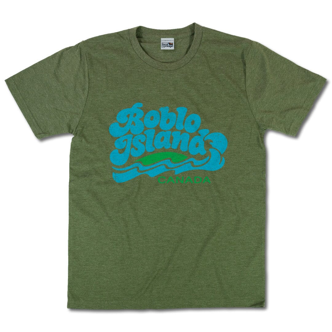 Boblo Island Canada Michigan Detroit T-Shirt Front Forest Green
