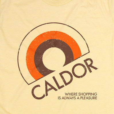 Caldor Discount Department Store T-Shirt Graphic Faded Yellow