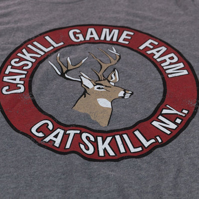 Catskill Game Farm New York T-Shirt Detail Gray