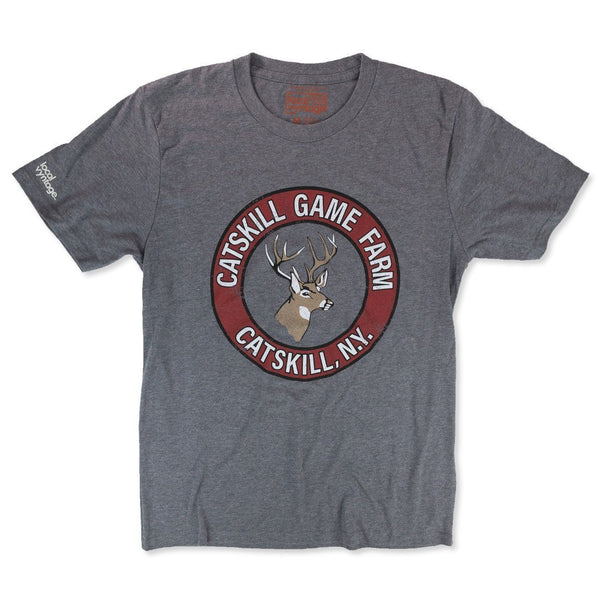 Catskill Game Farm New York T-Shirt Front Gray