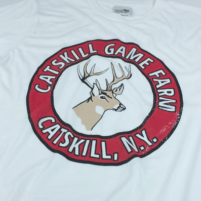 Catskill Game Farm New York T-Shirt Detail White