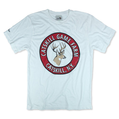 Catskill Game Farm New York T-Shirt Front White