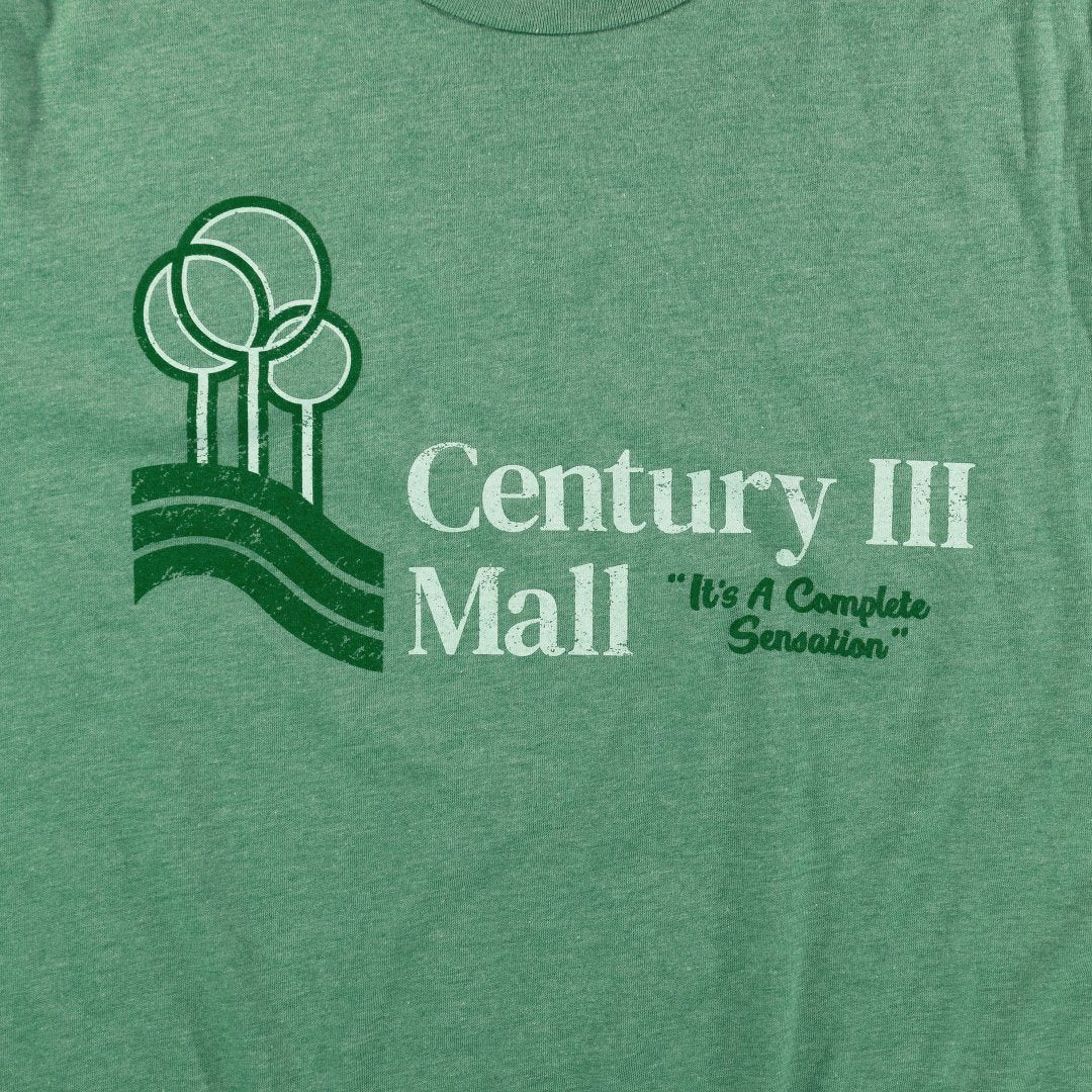Century III Mall Pittsburgh T-Shirt Graphic Faded Green