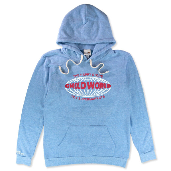 Child World Toy Store Hoodie Front Sky Blue