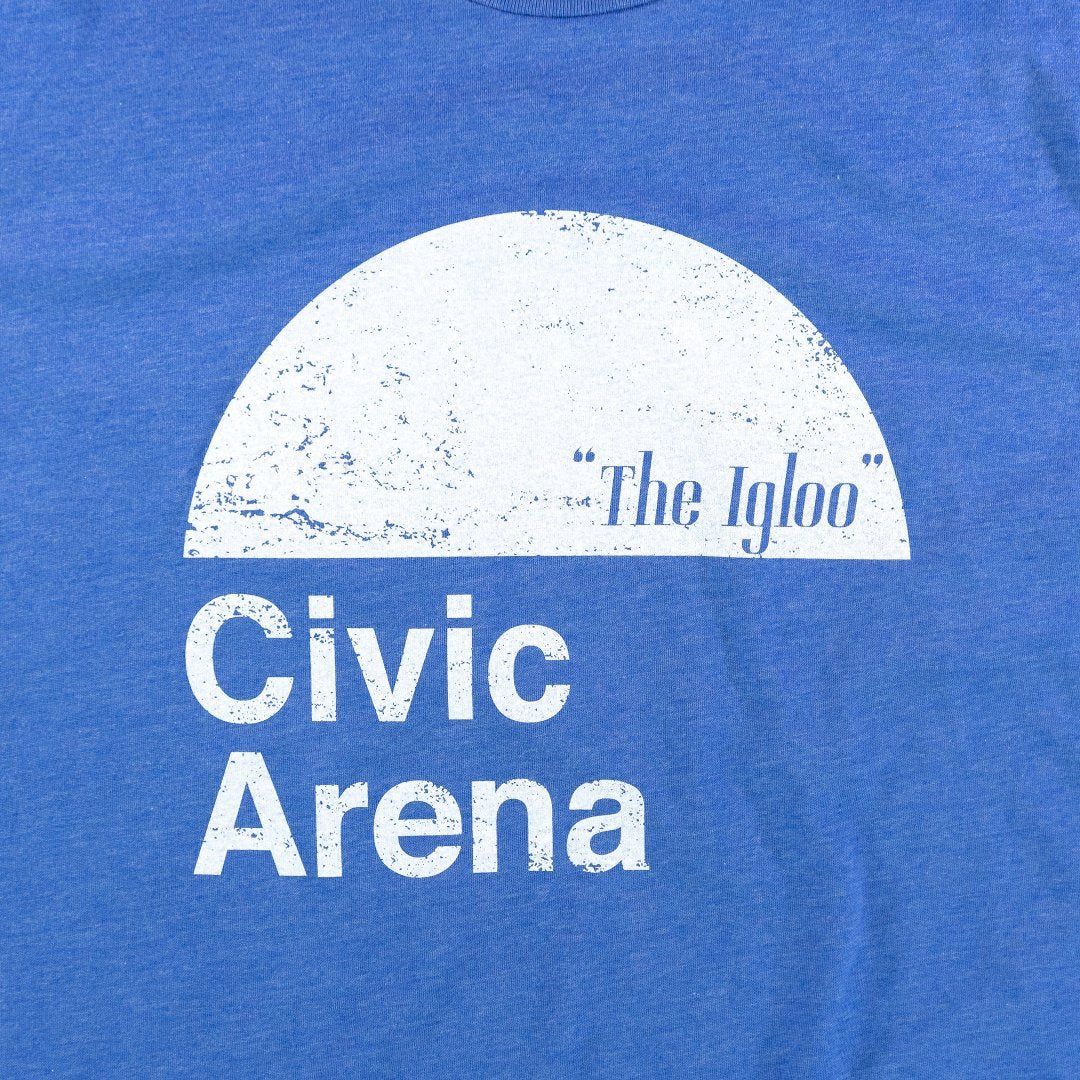 Civic Arena Pittsburgh T-Shirt Graphic Bright Blue