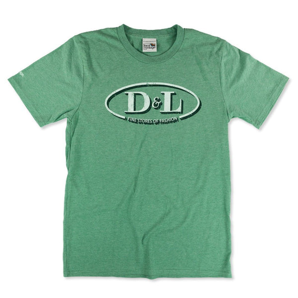 D&L T-shirt Front Faded Green