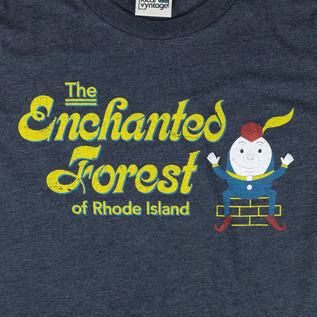 Enchanted Forest Rhode Island T-Shirt Graphic Dark Blue
