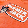 Farmer Jack Supermarket Michigan Detroit T-Shirt Detail Right Orange