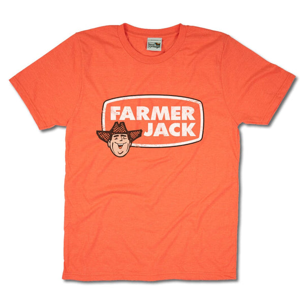 Farmer Jack Supermarket Michigan Detroit T-Shirt Front Orange