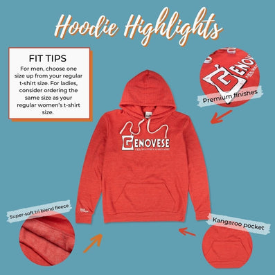 Genovese Drug Stores Hoodie Highlights Red