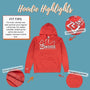 Genovese Drug Stores Hoodie Highlights Red