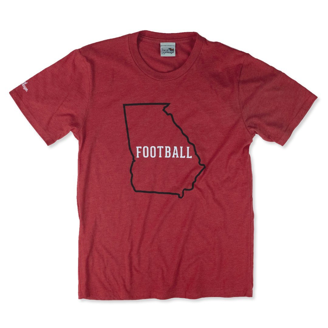 Georgia Football T-Shirt Front Red