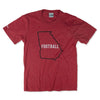 Georgia Football T-Shirt Front Red