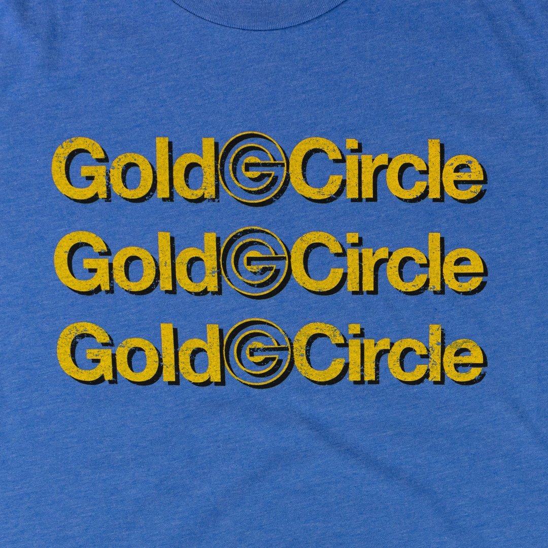 Gold Circle Department Store T-Shirt Graphic Bright Blue