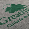 Great Woods Massachusetts T-Shirt Detail Left Gray